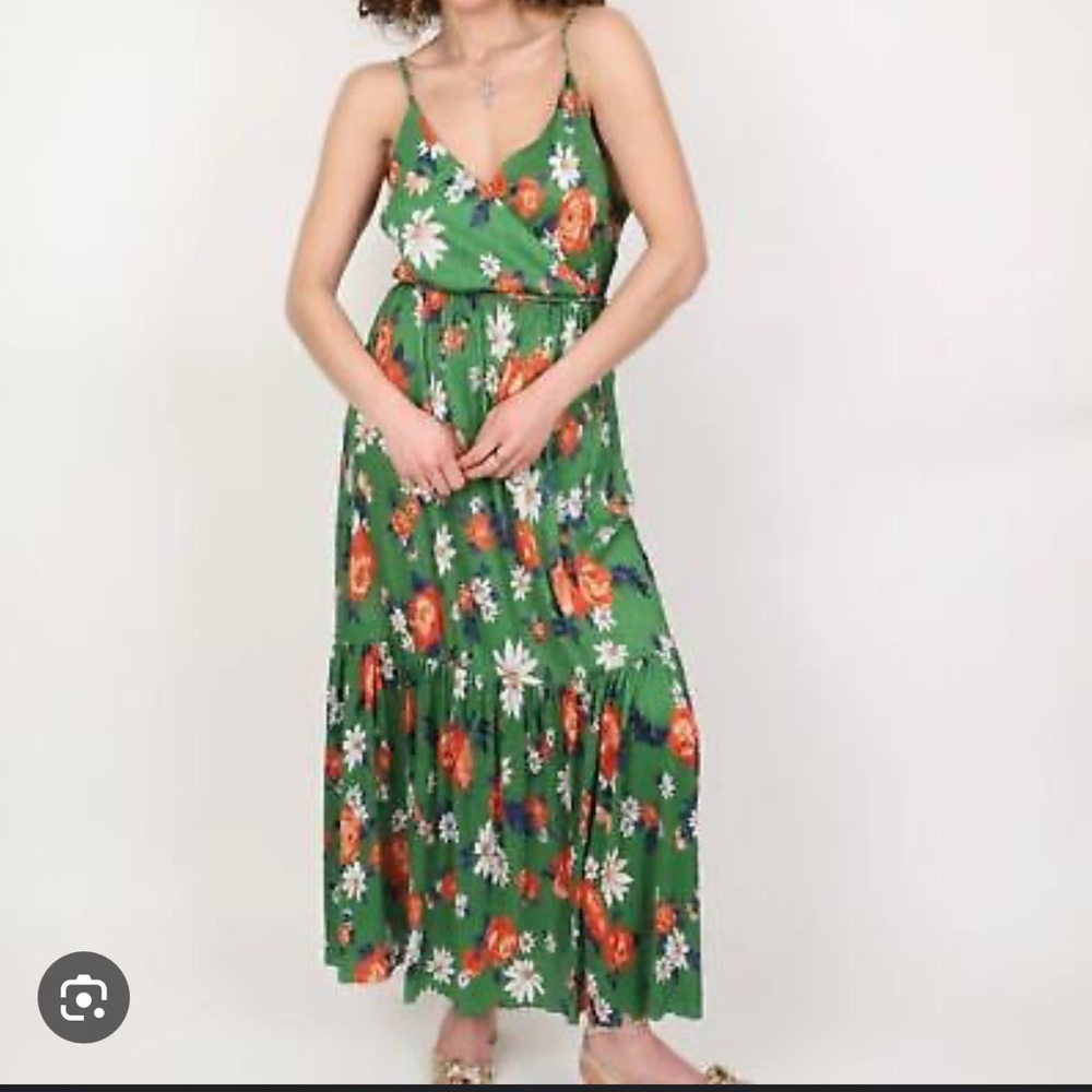 Floral Green Maxi Dress
